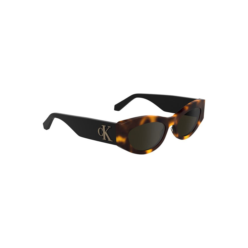 Braune Acetat-Sonnenbrille für Damen