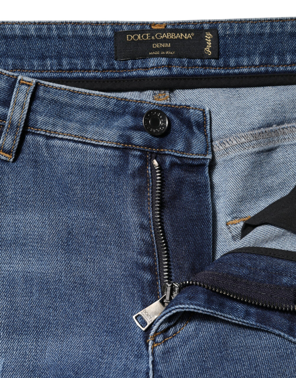 Blaue Jeans aus zerfetzter Baumwolle mit niedriger Taille