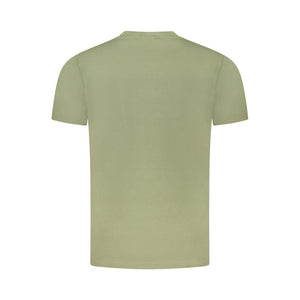 Green Cotton Men T-Shirt