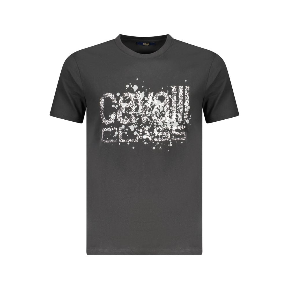 Schwarzes Herren-T-Shirt aus Baumwolle