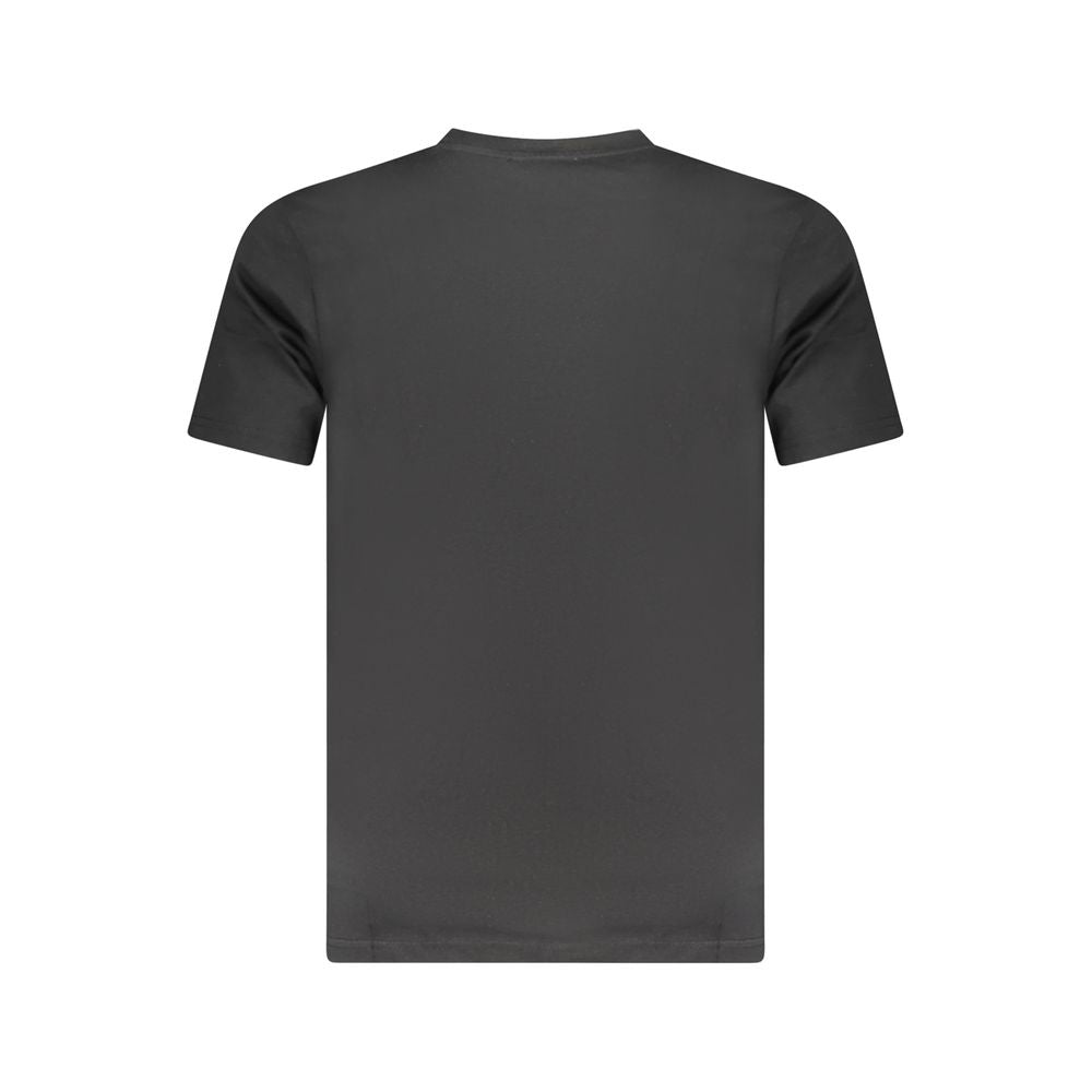 Schwarzes Herren-T-Shirt aus Baumwolle