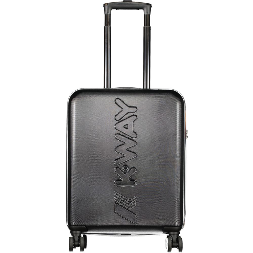 Schwarzes Plastikgepäck und Reise