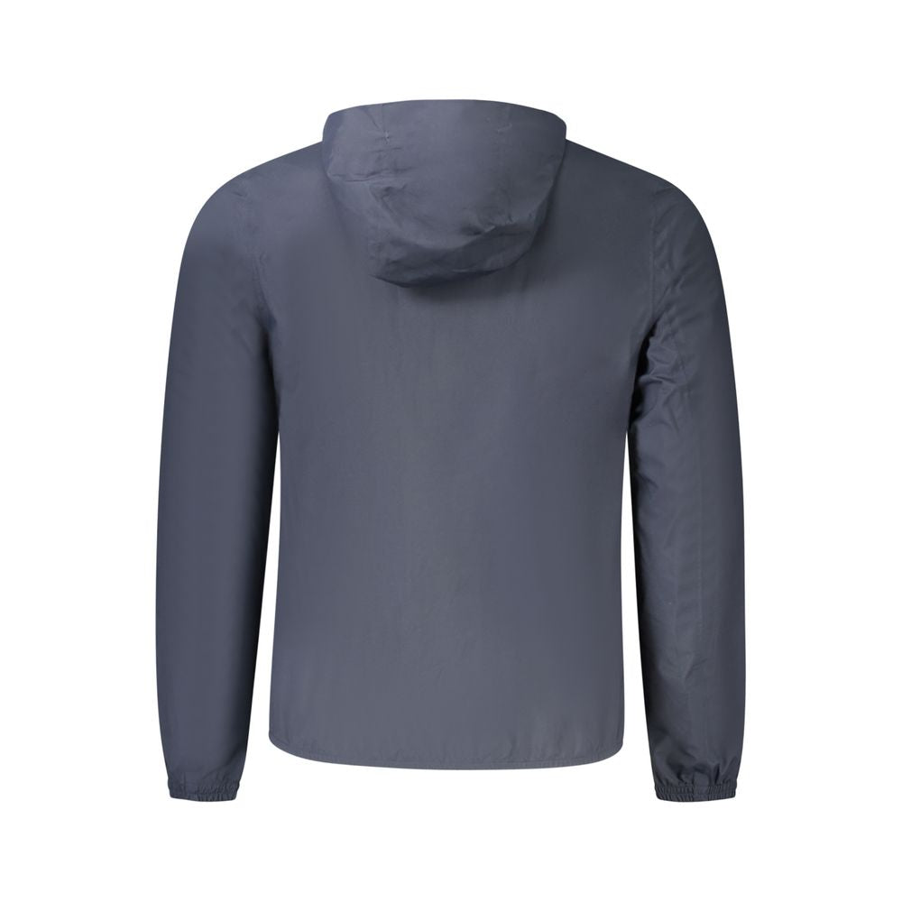 Blaue Polyesterjacke