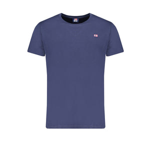 Blaues Baumwoll-T-Shirt