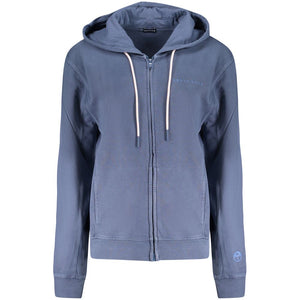 Blauer Baumwollpullover für Damen