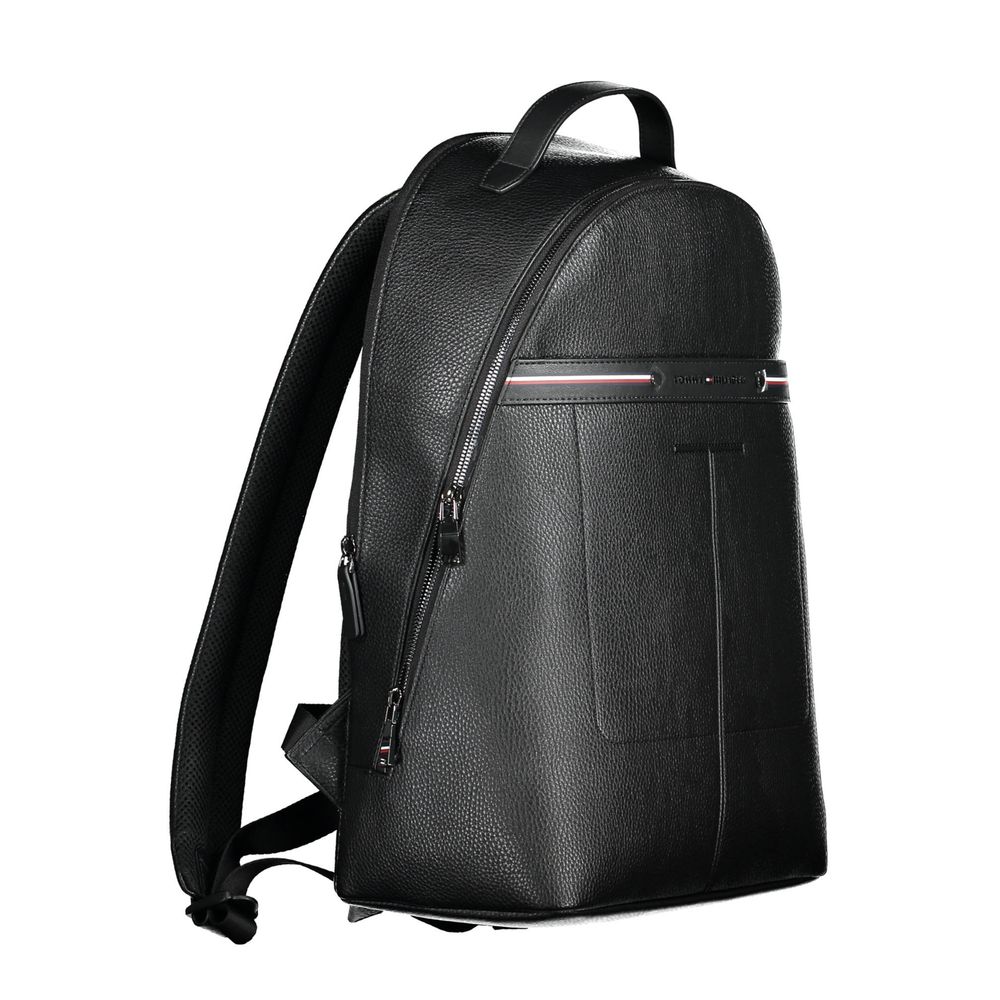 Schwarzer Polyethylen-Rucksack für Herren
