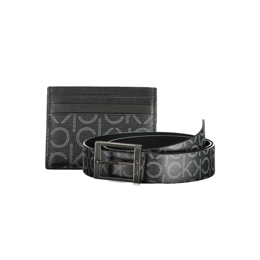 Schwarze Herrenbrieftasche aus Polyethylen