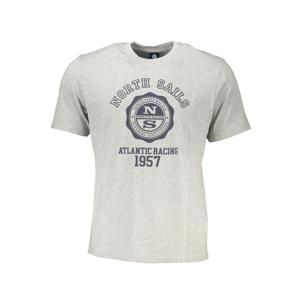Graues Baumwoll-T-Shirt