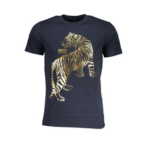 Blaues Baumwoll-T-Shirt