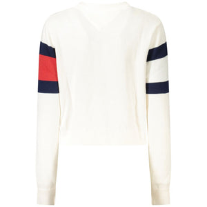 Weißer Baumwollpullover für Damen