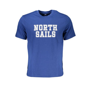 Blaues Baumwoll-T-Shirt