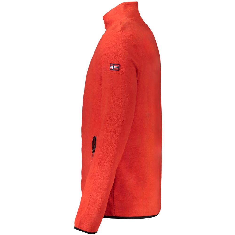 Roter Polyester-Herrenpullover