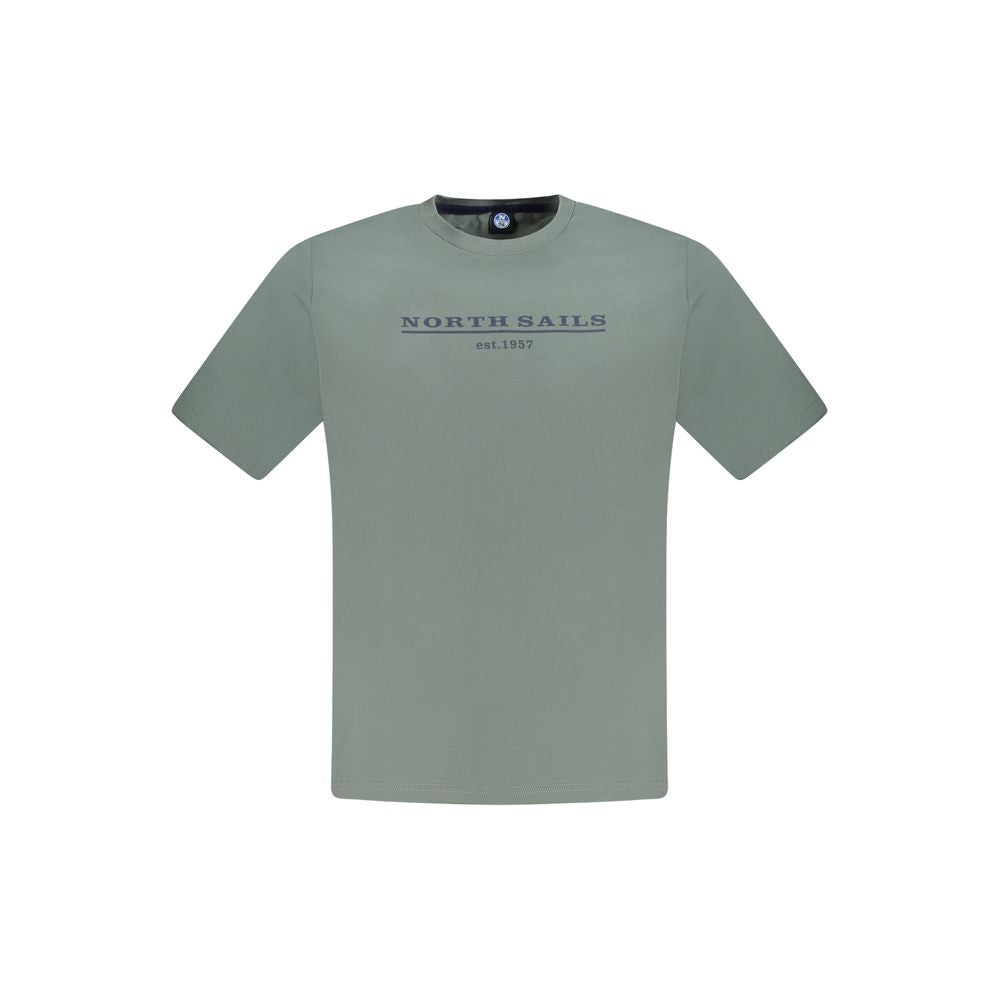 Grünes Herren-T-Shirt aus Baumwolle