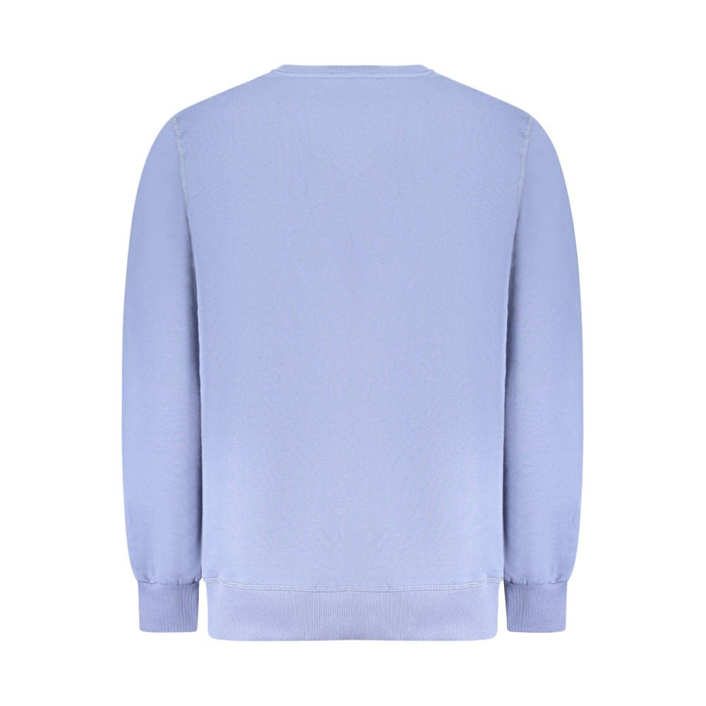Blauer Baumwollpullover für Herren