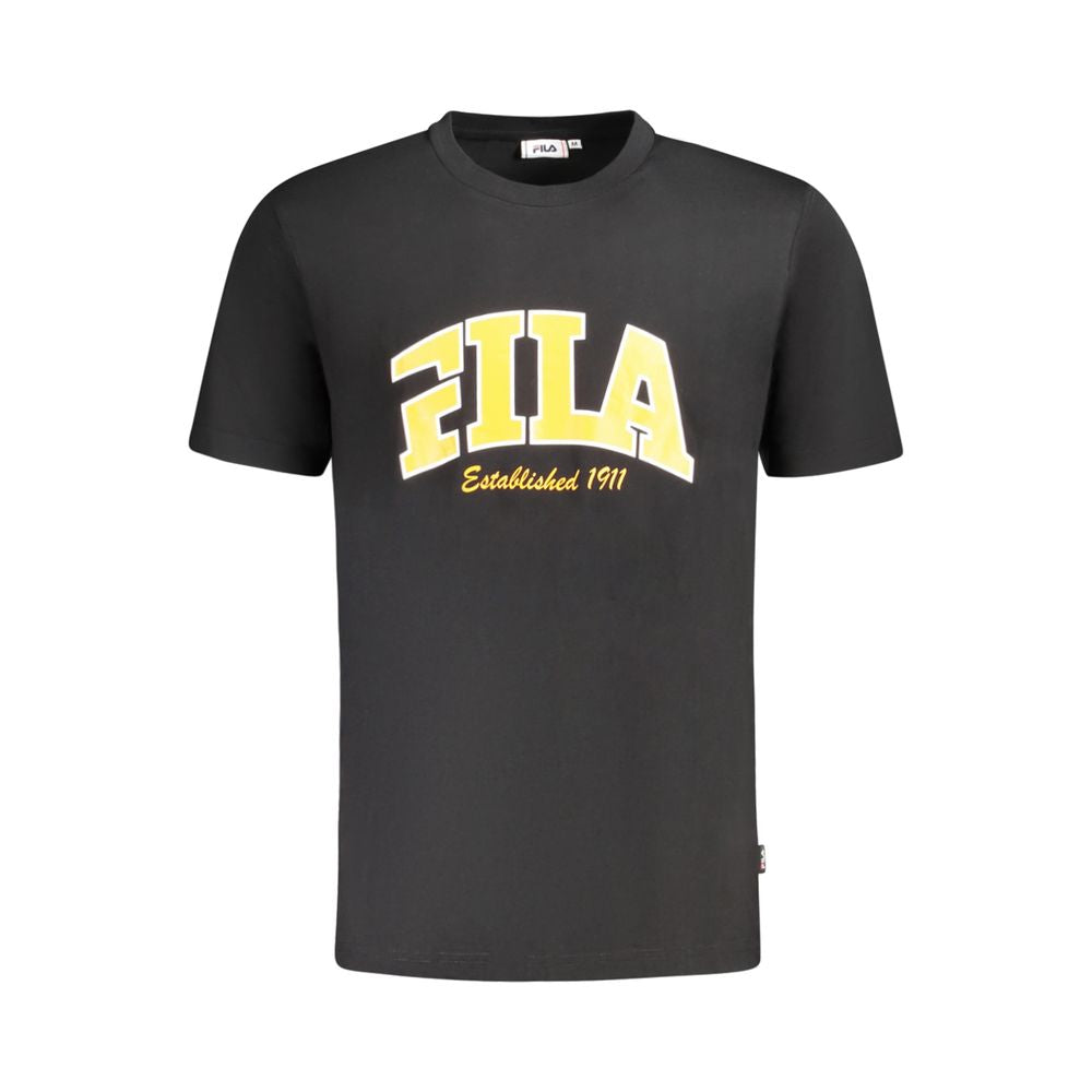 Schwarzes Herren-T-Shirt aus Baumwolle