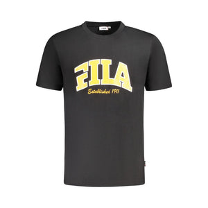 Schwarzes Herren-T-Shirt aus Baumwolle