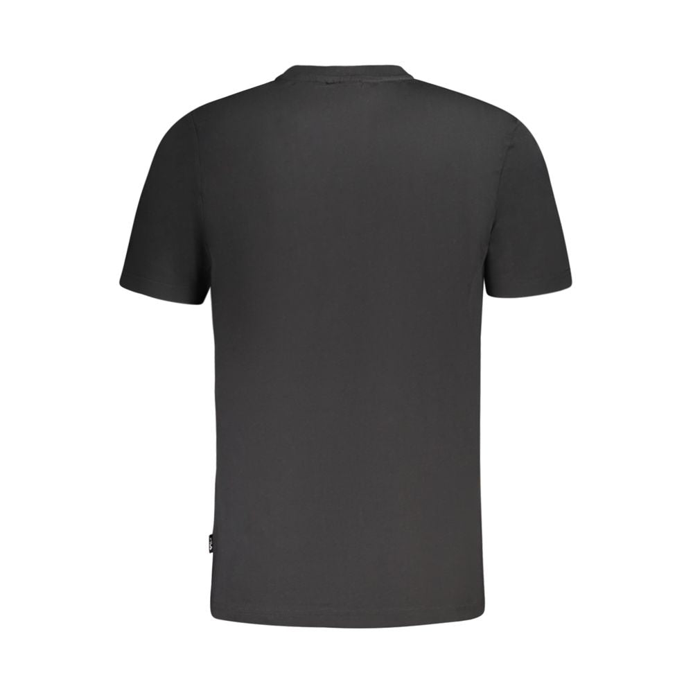 Schwarzes Herren-T-Shirt aus Baumwolle