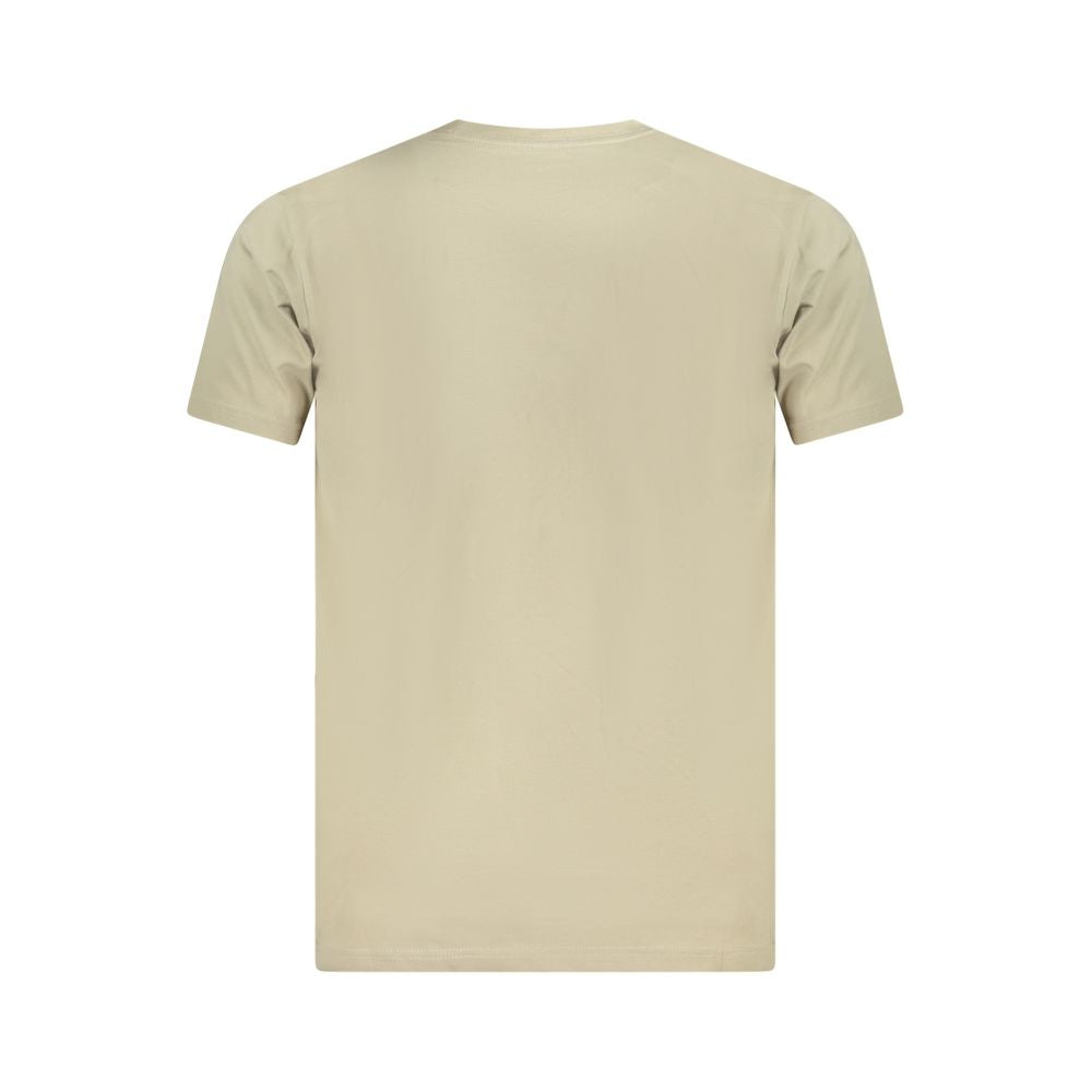 Beiges Herren-T-Shirt aus Baumwolle