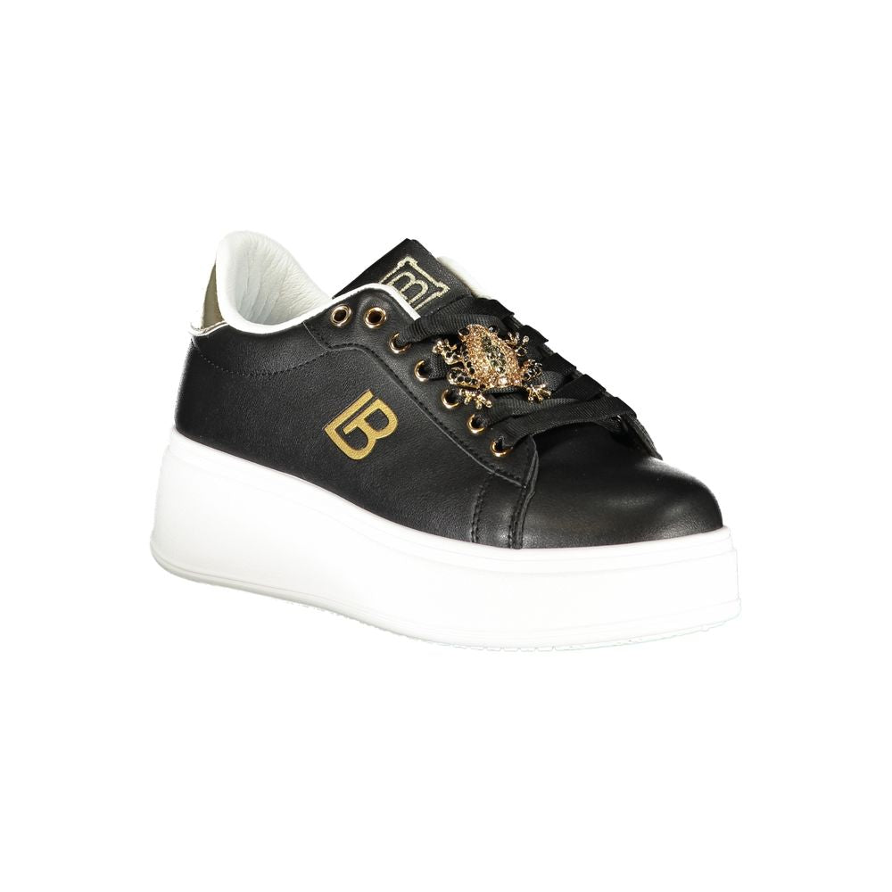 Schwarze Synthetik Damen Sneaker