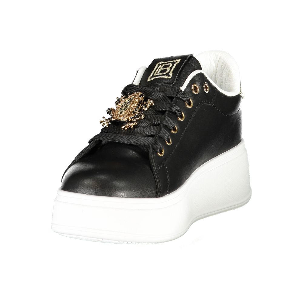 Schwarze Synthetik Damen Sneaker