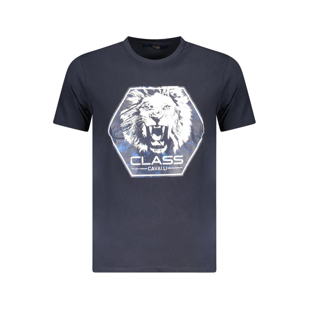 Blaues Herren-T-Shirt aus Baumwolle
