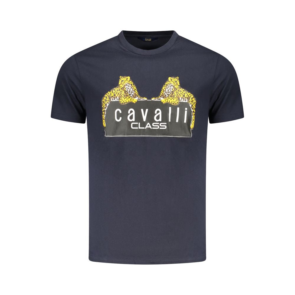 Blaues Herren-T-Shirt aus Baumwolle