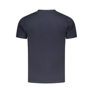 Blue Cotton Men T-Shirt