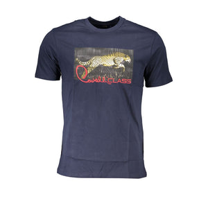 Blaues Baumwoll-T-Shirt