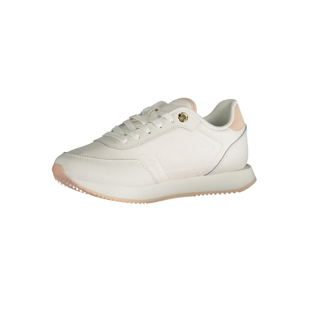 Weißer Polyester-Sneaker