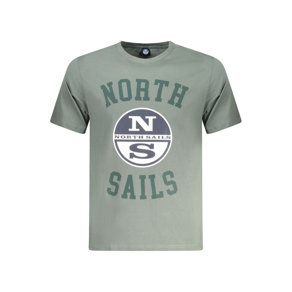 Grünes Herren-T-Shirt aus Baumwolle
