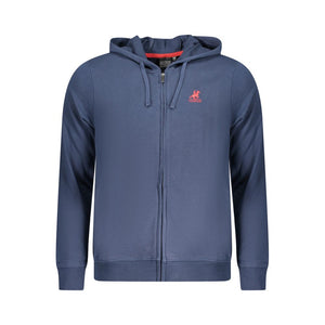 Blauer Baumwollpullover