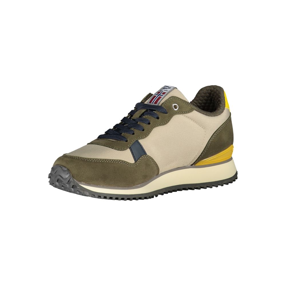 Elegante beige sportliche Schnür-Sneaker