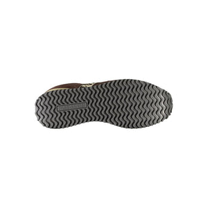 Schicke braune Schnür-Sneaker mit Kontrastdetail