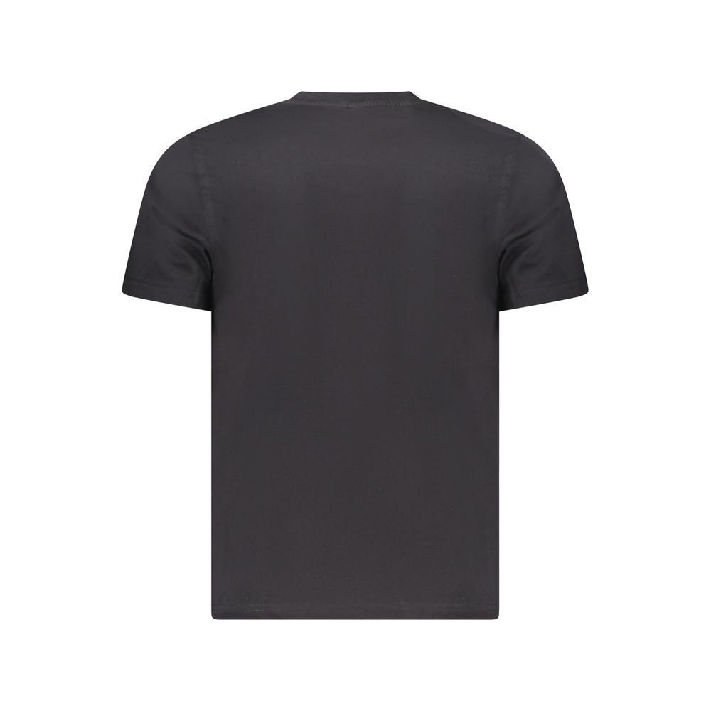 Schwarzes Herren-T-Shirt aus Baumwolle