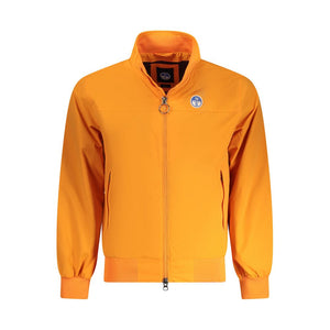 Orangefarbene Polyamidjacke