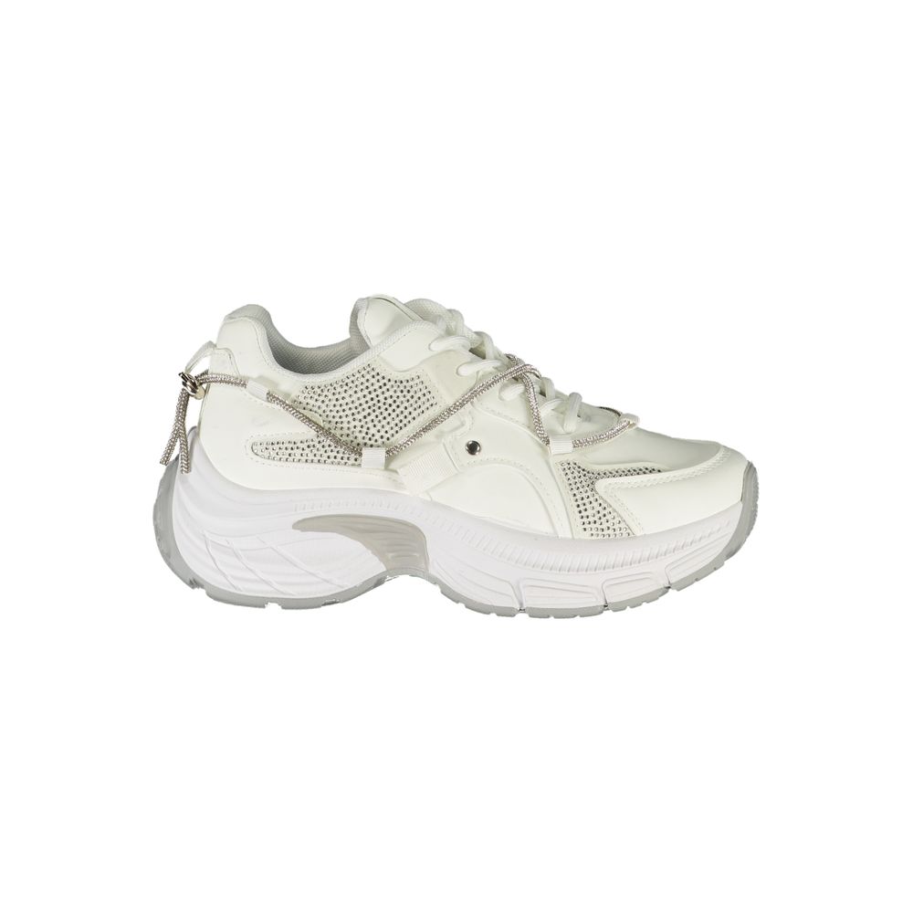 Weiße Polyester Damen Sneaker