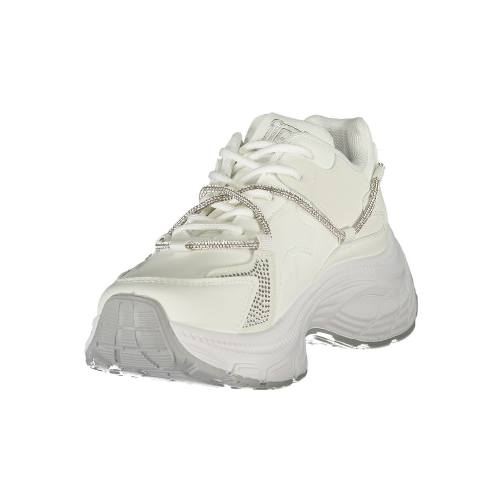 Weiße Polyester Damen Sneaker