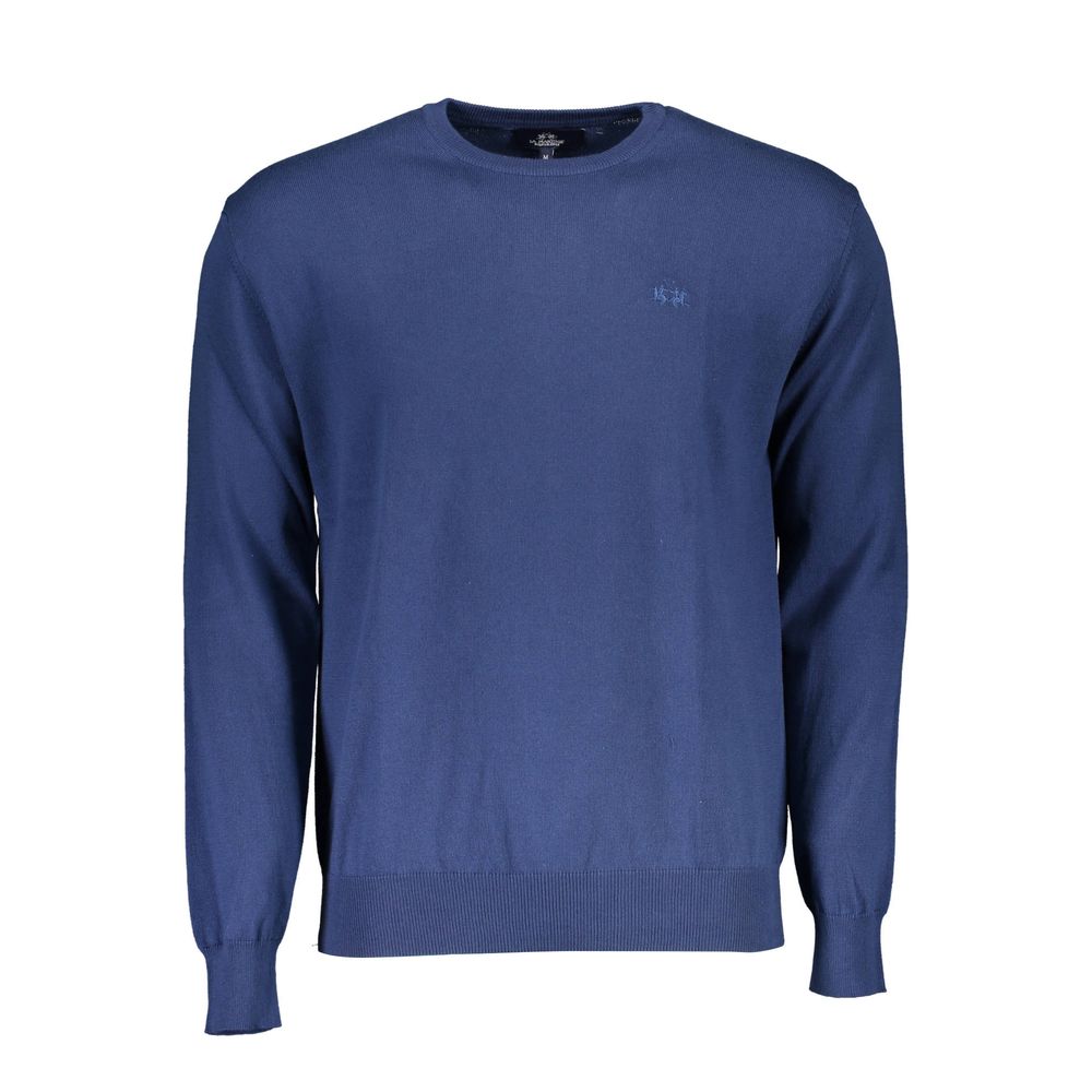 Blauer Baumwollpullover für Herren