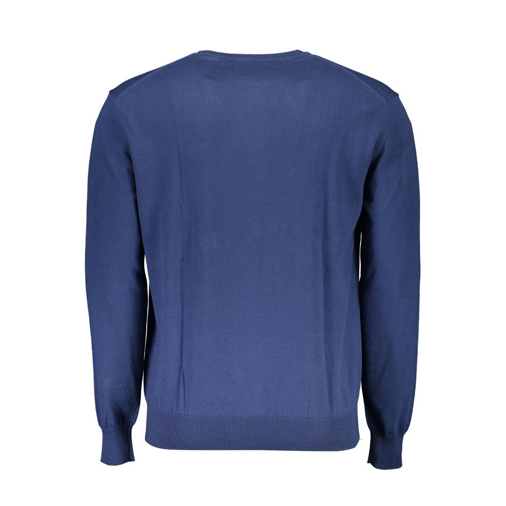 Blauer Baumwollpullover für Herren
