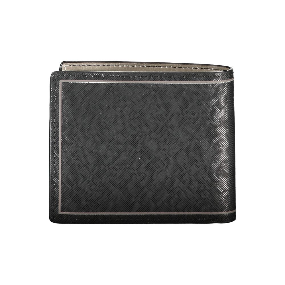 Schwarze Lederbrieftasche