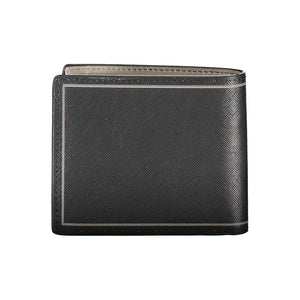 Schwarze Lederbrieftasche