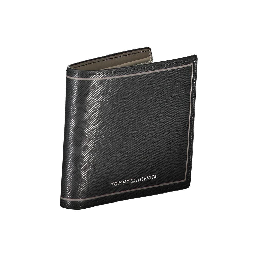 Schwarze Lederbrieftasche