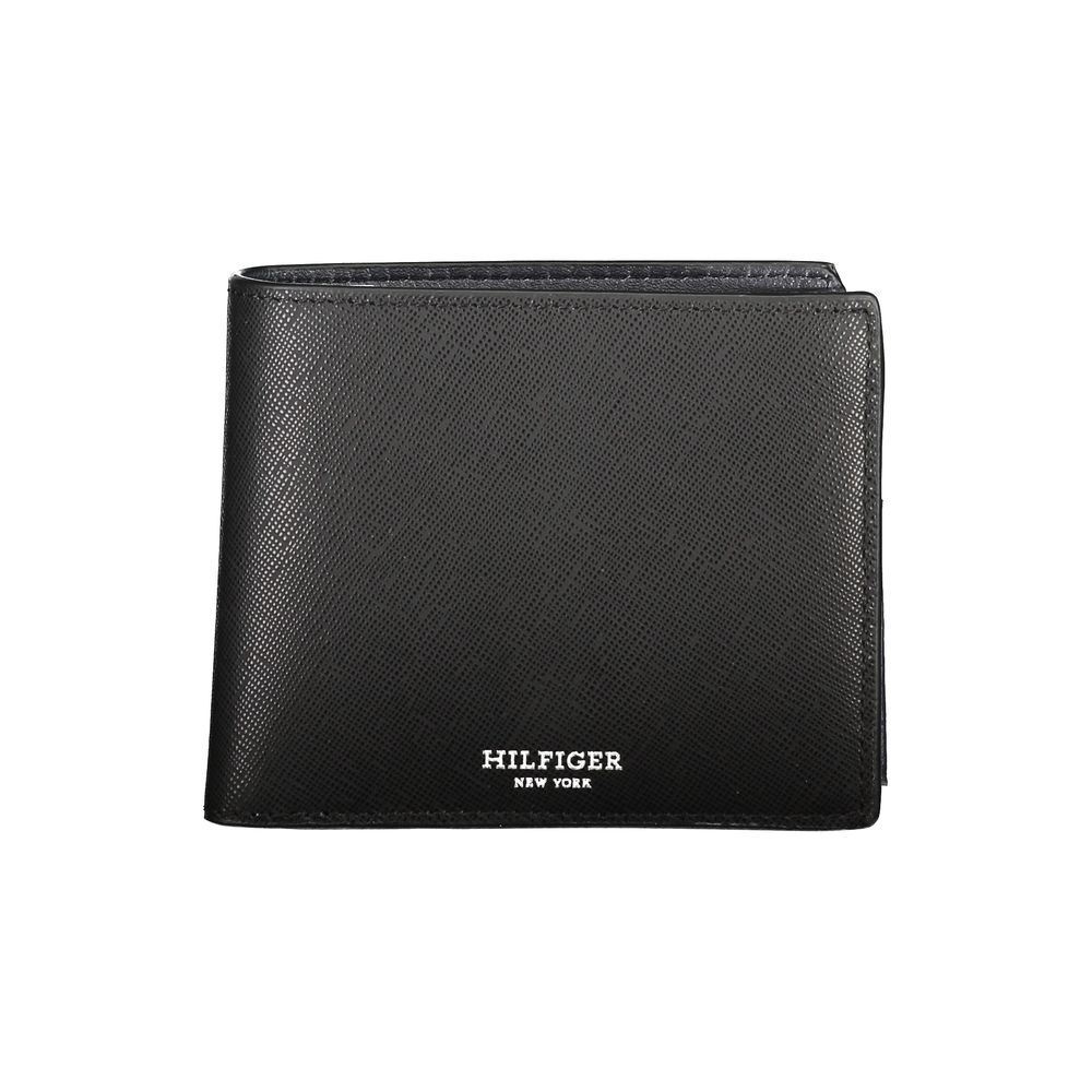 Schwarze Lederbrieftasche