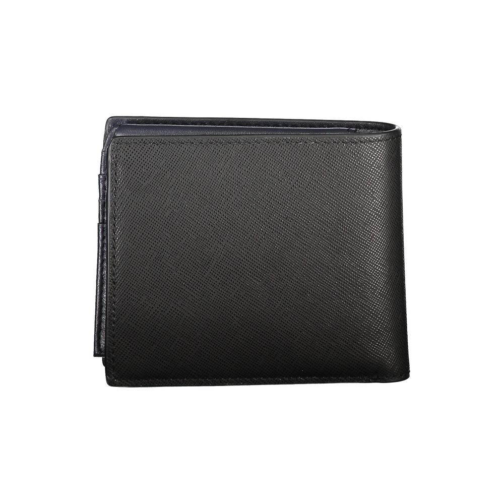 Schwarze Lederbrieftasche