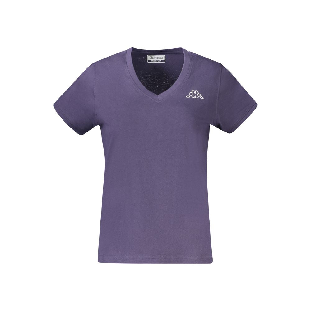 Blaues Damen-T-Shirt aus Baumwolle