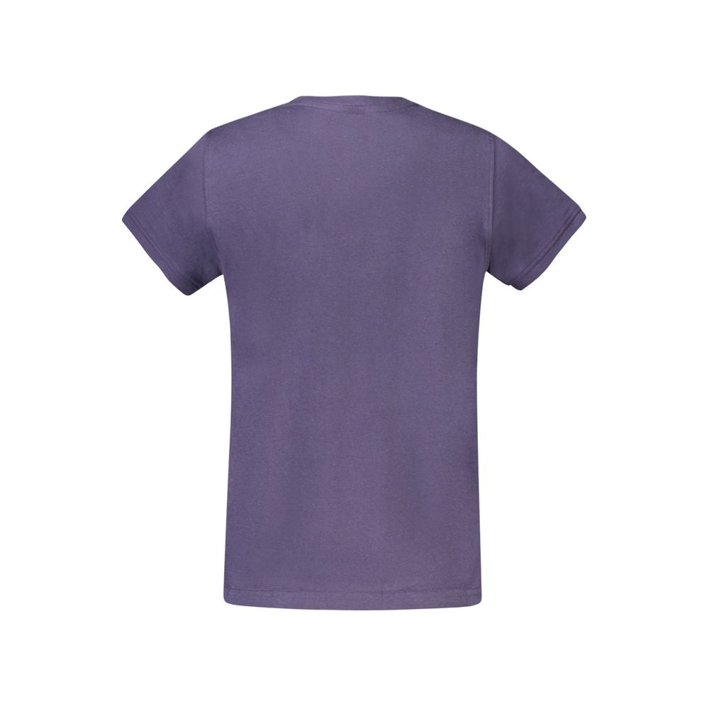 Blaues Damen-T-Shirt aus Baumwolle