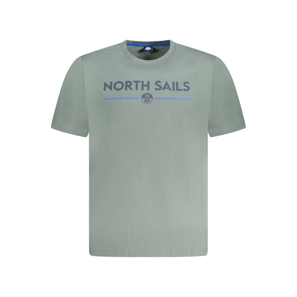 Grünes Herren-T-Shirt aus Baumwolle
