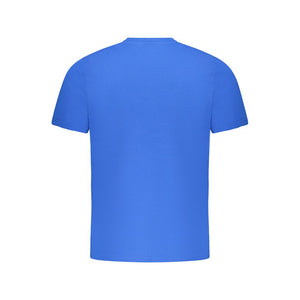 Blue Cotton Men T-Shirt