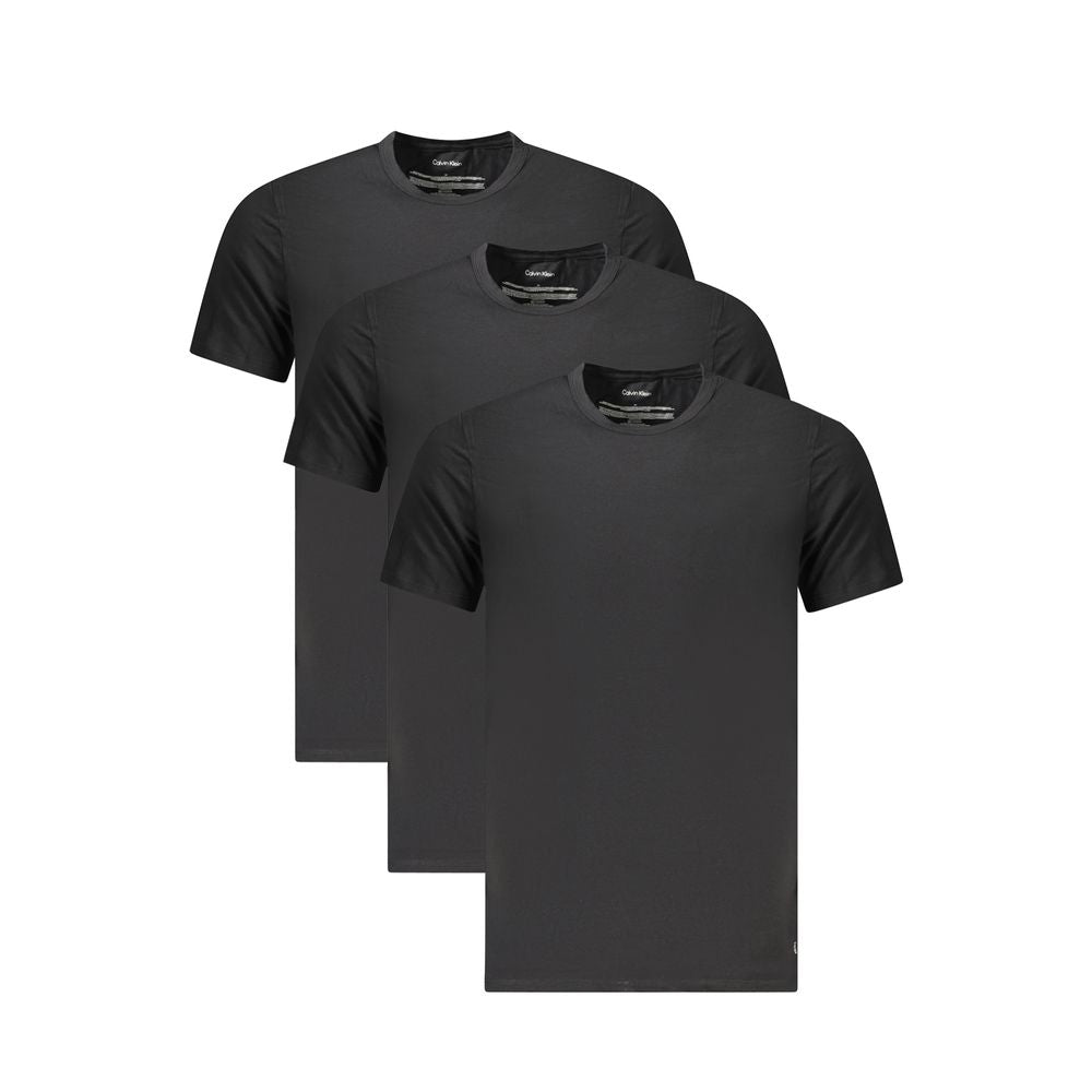 Schwarzes Herren-T-Shirt aus Baumwolle