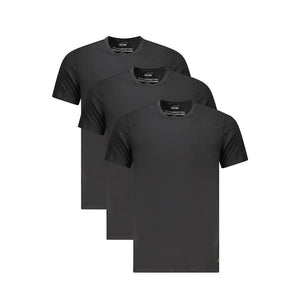 Schwarzes Herren-T-Shirt aus Baumwolle
